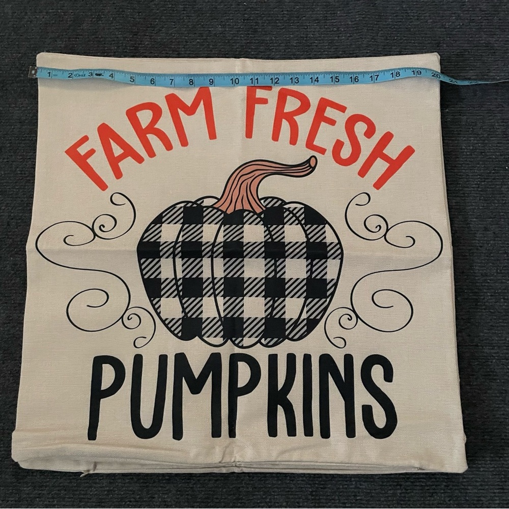Fall Autumn Pumpkin Decorative Throw Pillow Covers Square Pillow Cases 20X20 - Picture 2 of 4